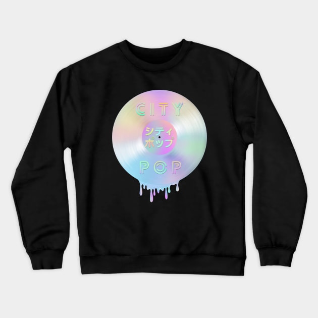 City Pop Hologram Crewneck Sweatshirt by Dashu